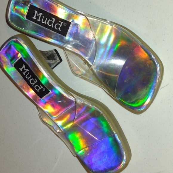 Y2K Mudd Translucent Sandals size9 vintage - Picture 15 of 16